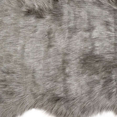 2' X 3' Black Faux Sheepskin Animal Print Washable Area Rug